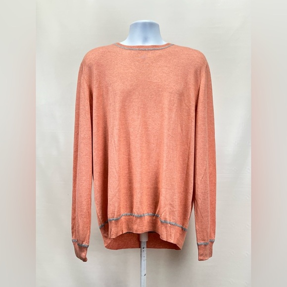 NORDSTROM Men’s peach Silk/Cashmere crew neck sweater size 2XL - Picture 5 of 13
